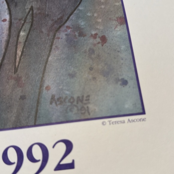 Teresa Ascone signed poster 1991 vintage anchor arts Alaska Center - Picture 4 of 8